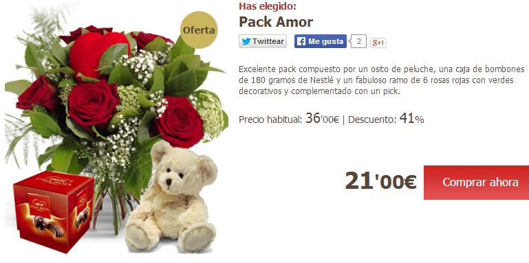 Enviar flores a domicilio baratas - Pack San Valentín Enviar flores a domicilio baratas - Pack San Valentín