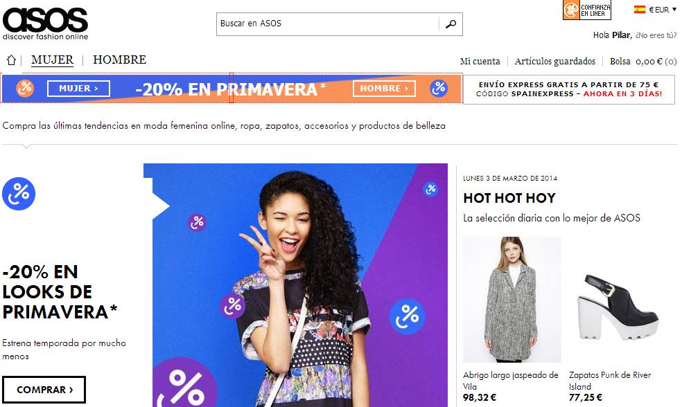 Tiendas para comprar ropa online - Asos
