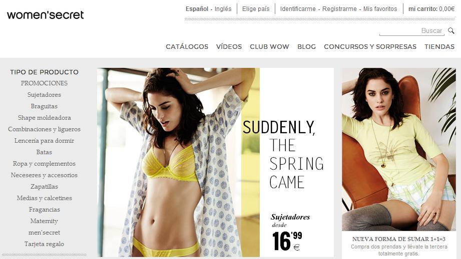 Tiendas para comprar ropa online - Women'secret