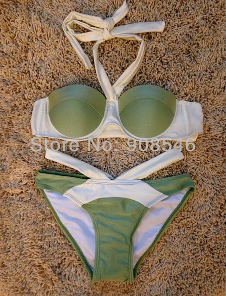 Comprar bikini barato - Bikini verde y blanco