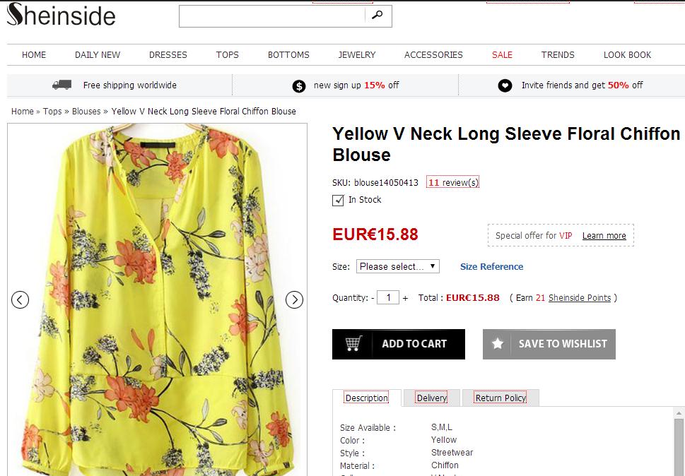  Imitaciones chinas Zara - Camisa en Sheinside