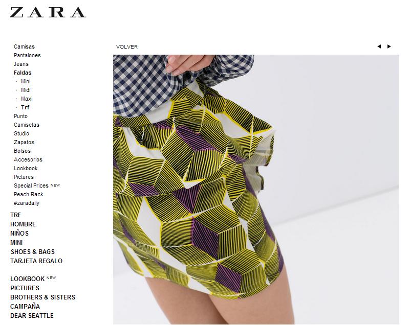  Imitaciones chinas Zara - Falda en Zara