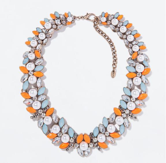 Collares de imitación - Collar de piedras naranjas Collares de imitación - Collar de piedras naranjas