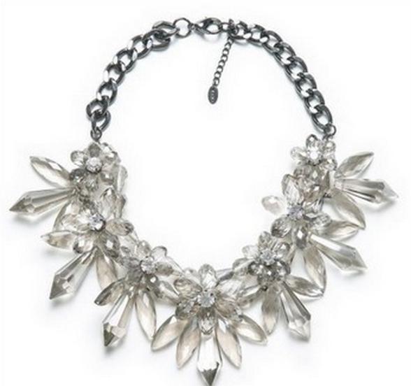 Collares de imitación - Collar flores transparentes Collares de imitación - Collar flores transparentes