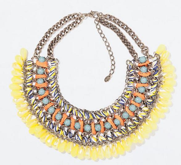 Collares de imitación de Zara - Collar étnico amarillo