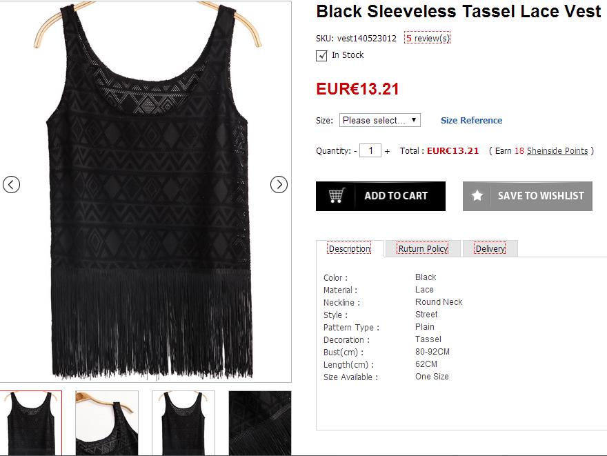 Selección de Sheinside - Top de flecos Selección de tendencias de moda - Top de flecos