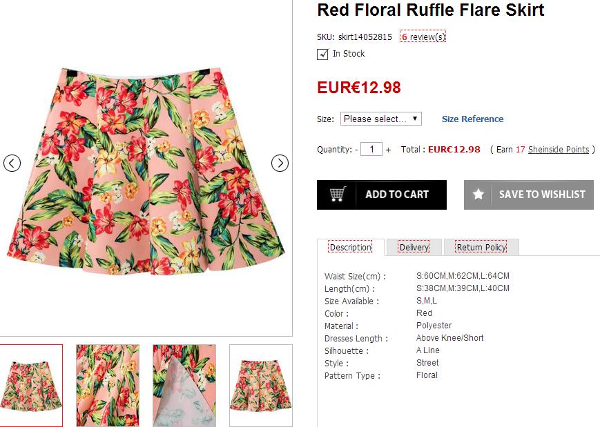 Selección de Sheinside - Falda negra de flores Selección de Sheinside - Falda negra de flores