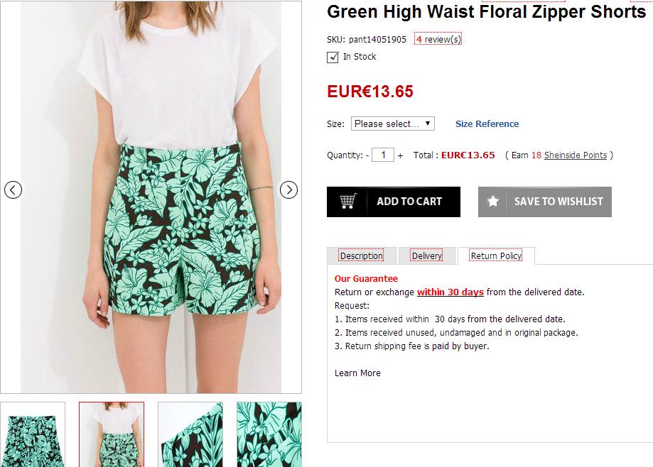 Selección de Sheinside - Shorts de flores de Zara Selección de prendas de moda - Shorts de flores de Zara