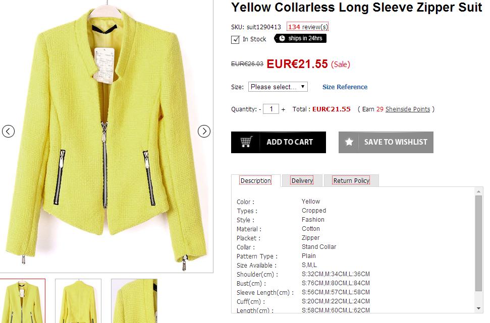 Selección de Sheinside - Chaqueta amarilla Selección de prendas para el verano - Chaqueta amarilla