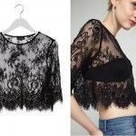 Blusa de encaje corta 2