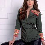 Chaqueta con abalorios