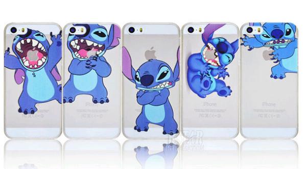 Fundas para móviles de Stich atrapando la manzana Fundas para móviles de Stich atrapando la manzana