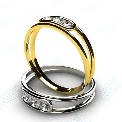 Anillos de compromiso modelo hebilla