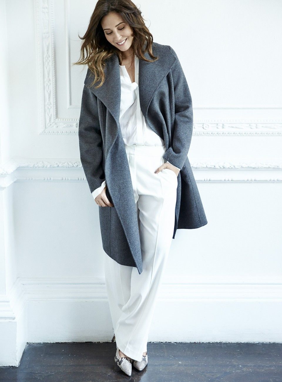 Violeta by Mango - Abrigo con total white