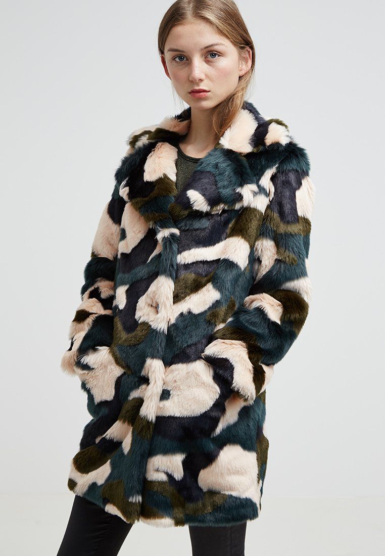 Abrigo de pelo estampado