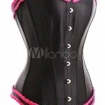 Corset negro y rosa