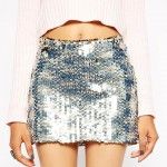 Falda corta con jersey