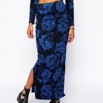 Falda larfa estampada