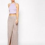 Falda larga con crop top