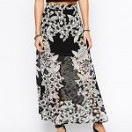 Falda larga transparencias