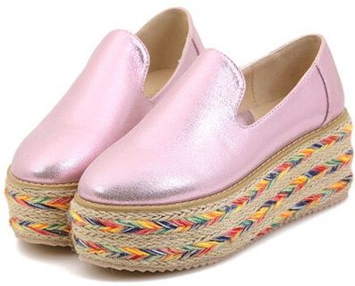 Zapatos de esparto con plataforma