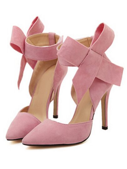 Zapatos de tacón con lazo