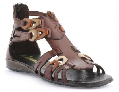 Sandalia plana de piel