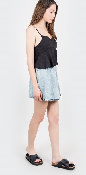 Crop top de verano negro