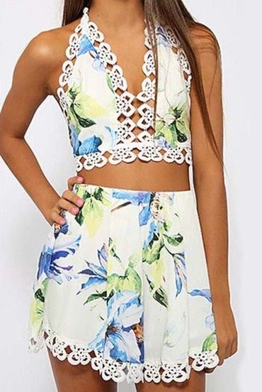 Conjunto dos piezas estampado