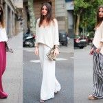 Pantalones palazzo con jersey