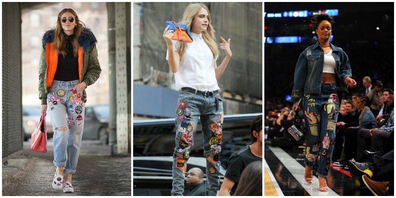 Parches para la ropa en vaqueros