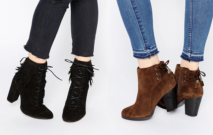 Botines de tacón grueso Botines de tacón grueso