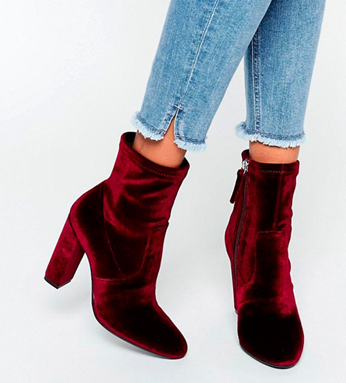 zapatos rojos terciopelo
