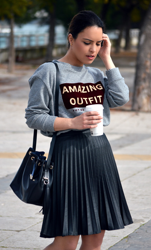 look con sudadera mujer