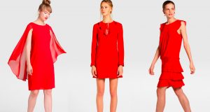 vestido coctel rojo