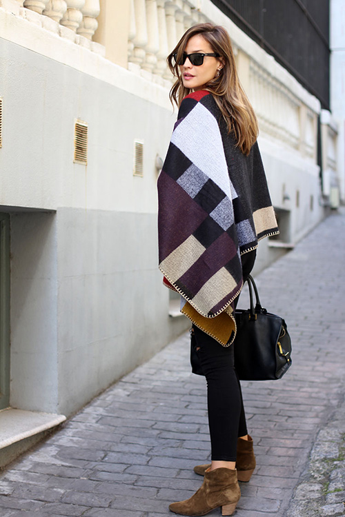 cómo colocar una pashmina