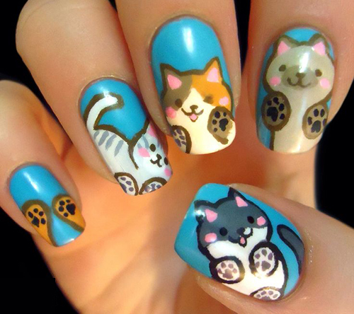 uñas decoradas vintage