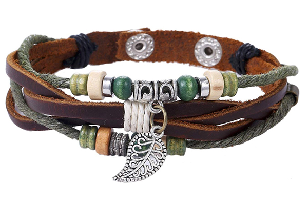 pulsera cuero y oro pulsera cuero y oro