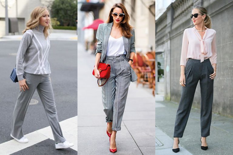 Cómo Combinar Un Pantalón Gris de Mujer ⇒ 【¡Guía!】