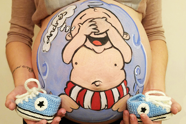 pintar barriga embarazada