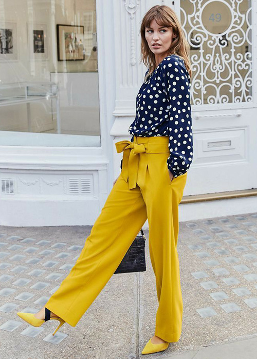 pantalón naranja mujer combinaciones