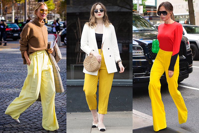 qué color combina con el amarillo en ropa