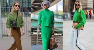 combinar un jersey verde mujer