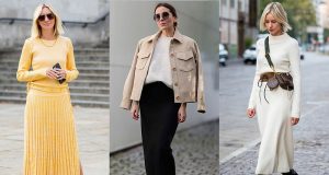 combinar falda larga de punto