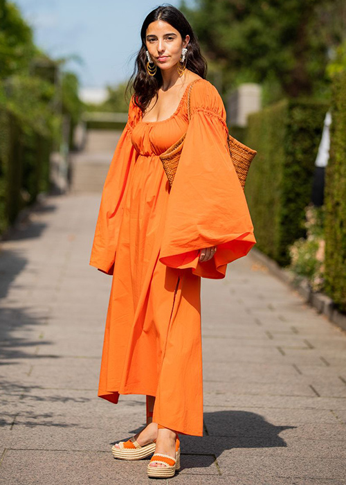 bolso para vestido naranja