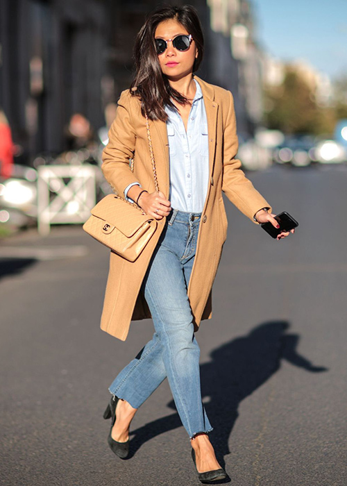 abrigo camel Zara