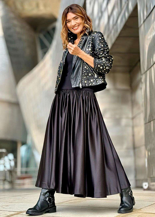 combinar falda gris invierno combinar falda gris invierno