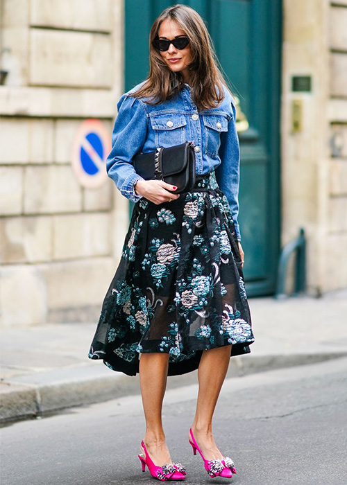 faldas de flores en tendencia