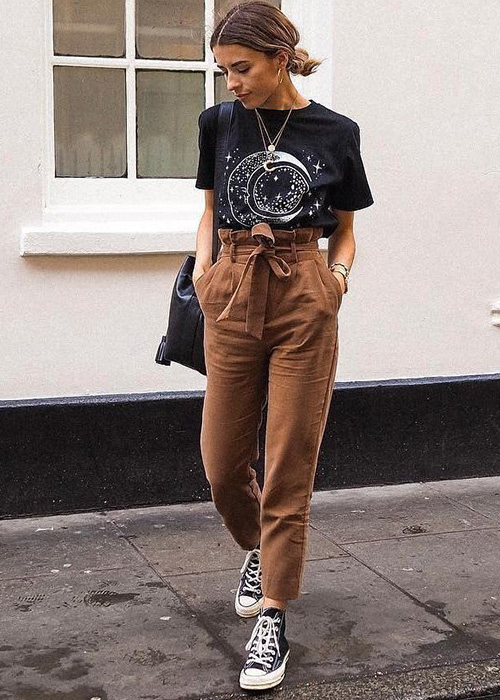 combinacion pantalon marron