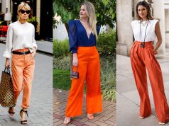 combinar pantalón naranja mujer